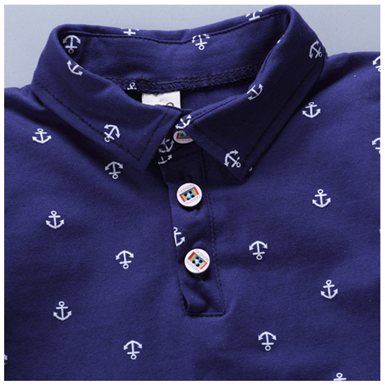 Anchor Print Boys' Short Sleeve Suit Anchor Print Boys' Short Sleeve Suit